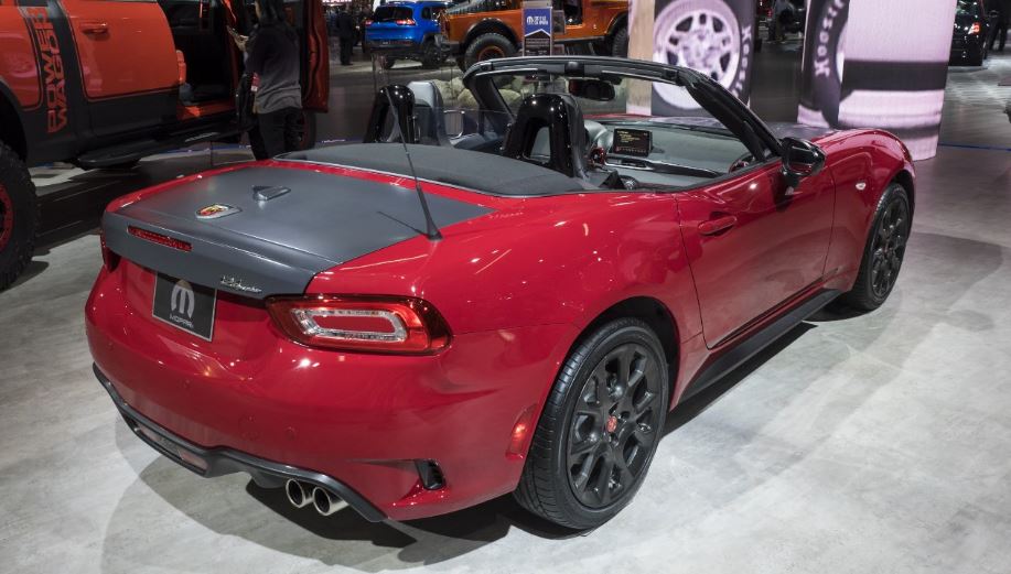 alt="Vista posterior del nuevo Abarth Spider 124"