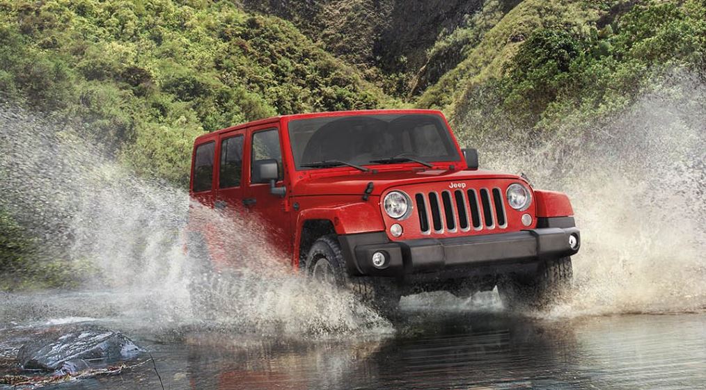 Jeep Wrangler rojo todoterreno