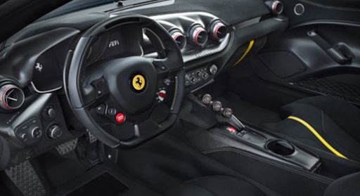 Interior del Ferrari F12 2013 coche deportivo lujo