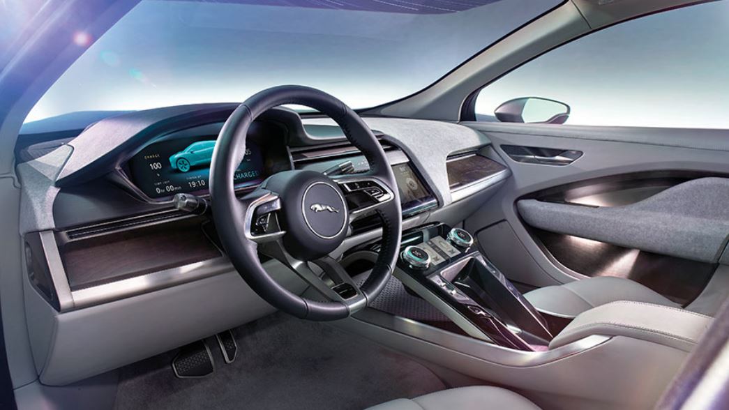 Interior del Jaguar I-Pace coche eléctrico SUV 2018
