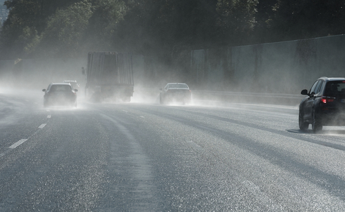 Distancia de seguridad con lluvia