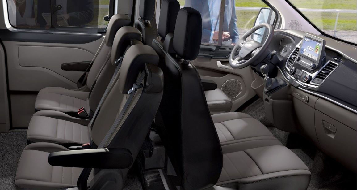 Interior del Ford Tourneo Custom.