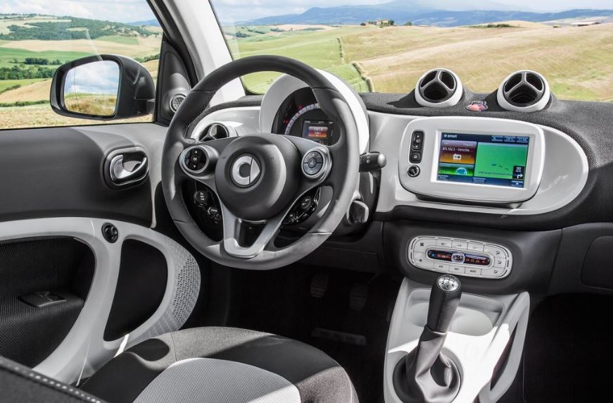 Interior del Smart Fortwo 2015.