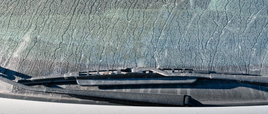 Suciedad en el cristal.