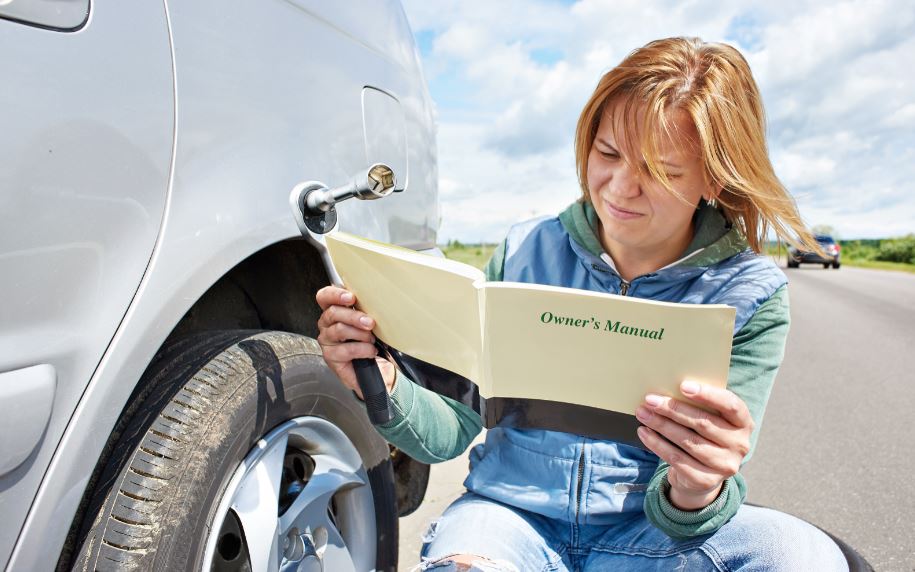 Manual de instrucciones de un coche.