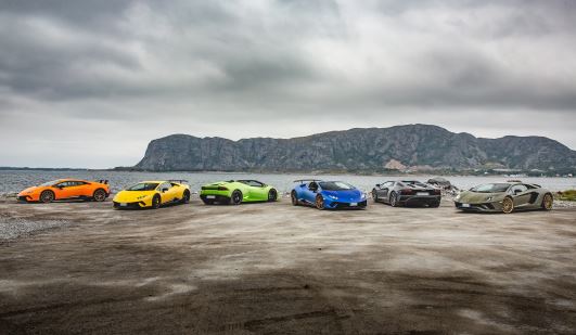 Gama actual de Lamborghini.