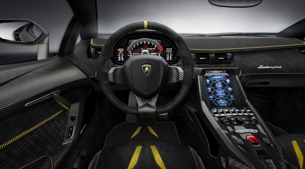 Interior del Lamborghini Centenario.