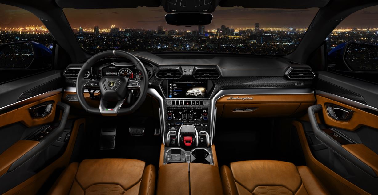 Interior del Lamborghini Urus.