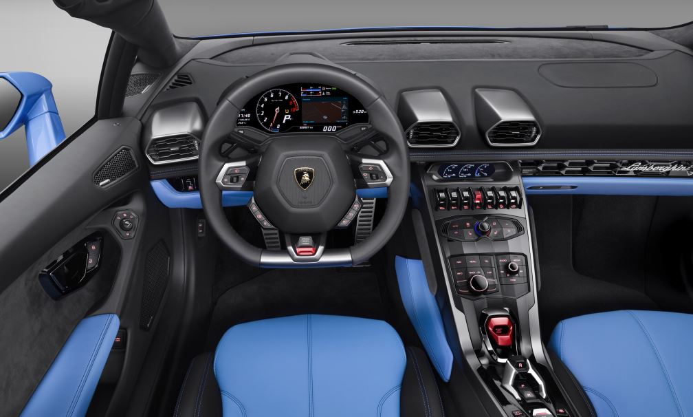 Interior del Lamborghini Huracán.