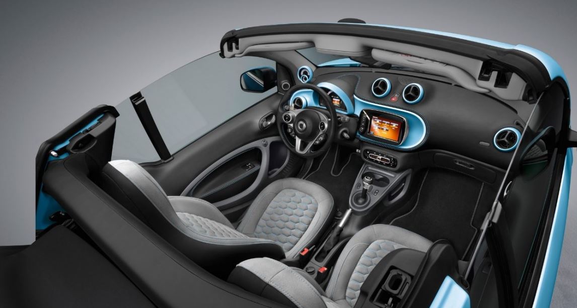 Interior del Smart Fortwo Cabrio.