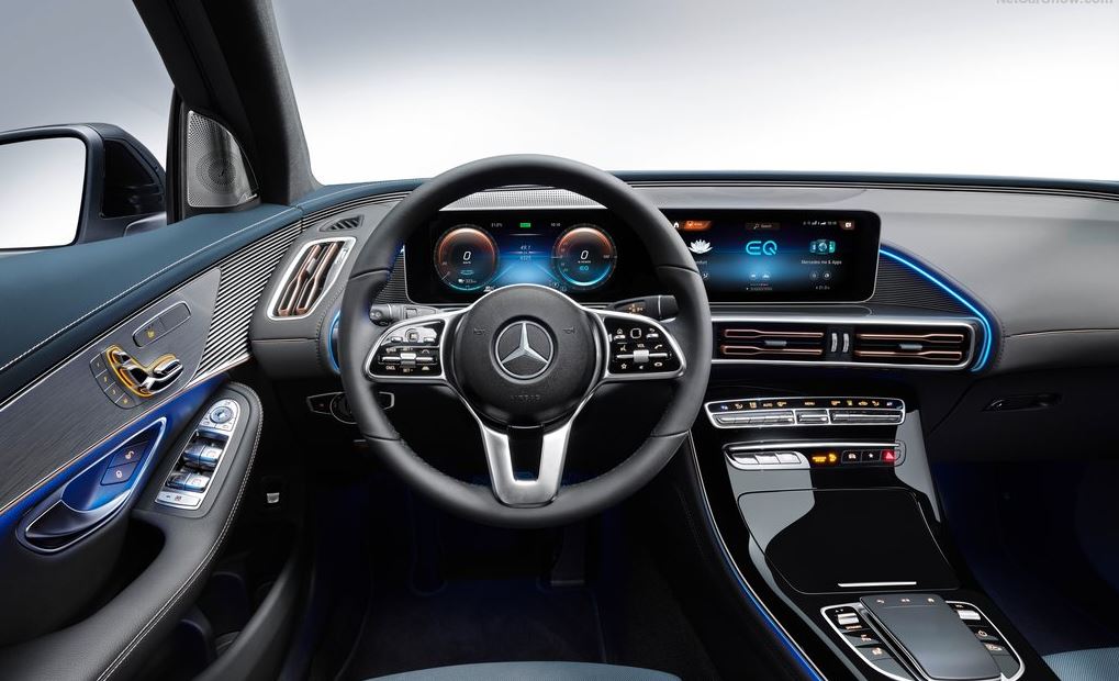 Interior del Mercedes EQC.