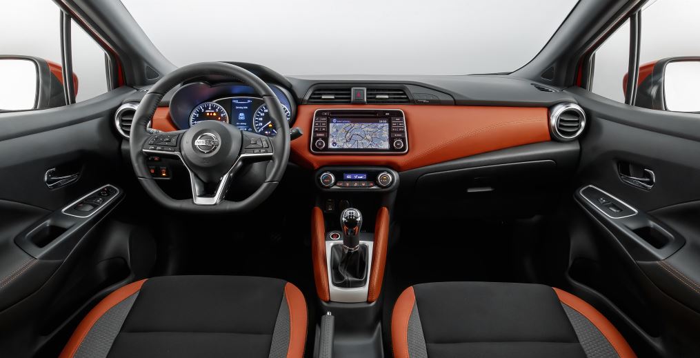 Interior del Nissan Micra 2018.