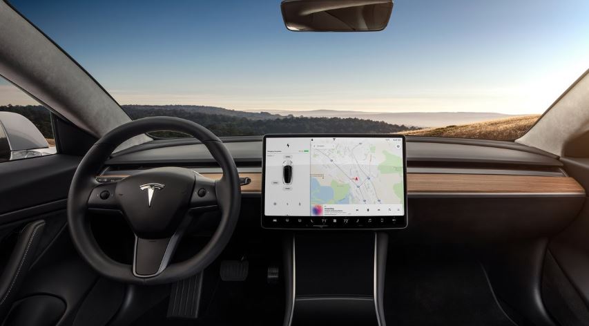 Interior del Tesla Model 3.