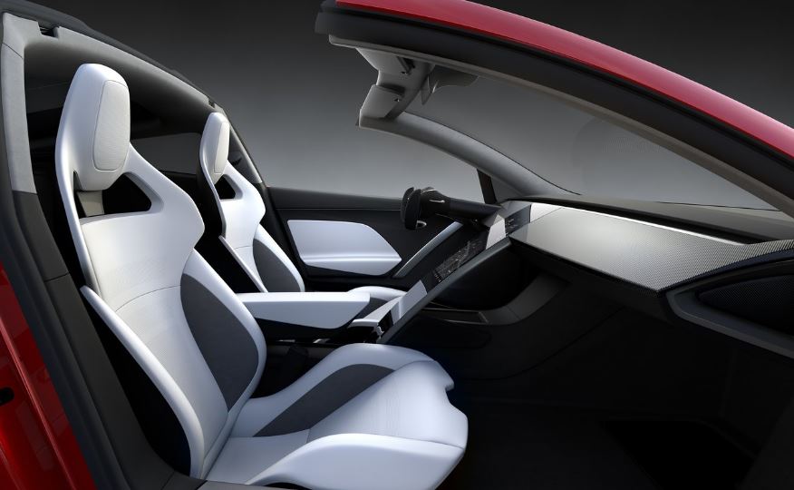Interior del Tesla Roadster.