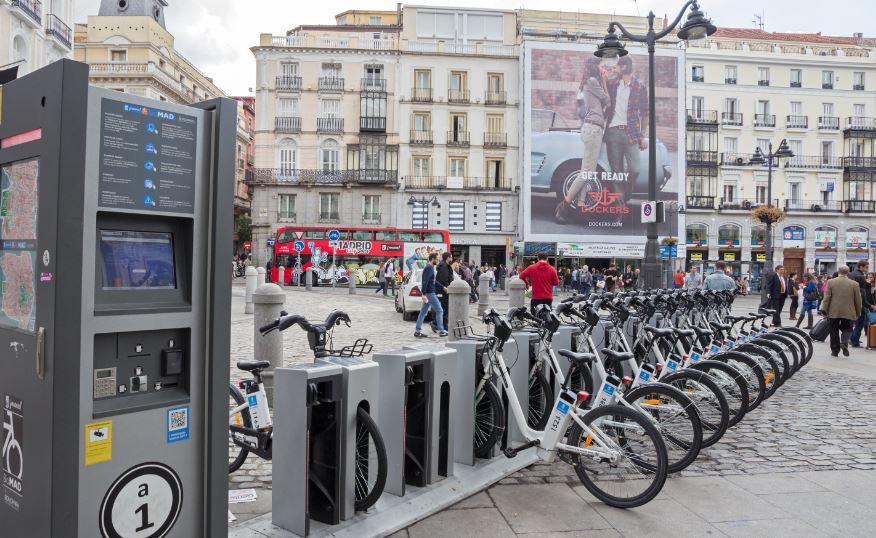 Bicicletas en Madrid.