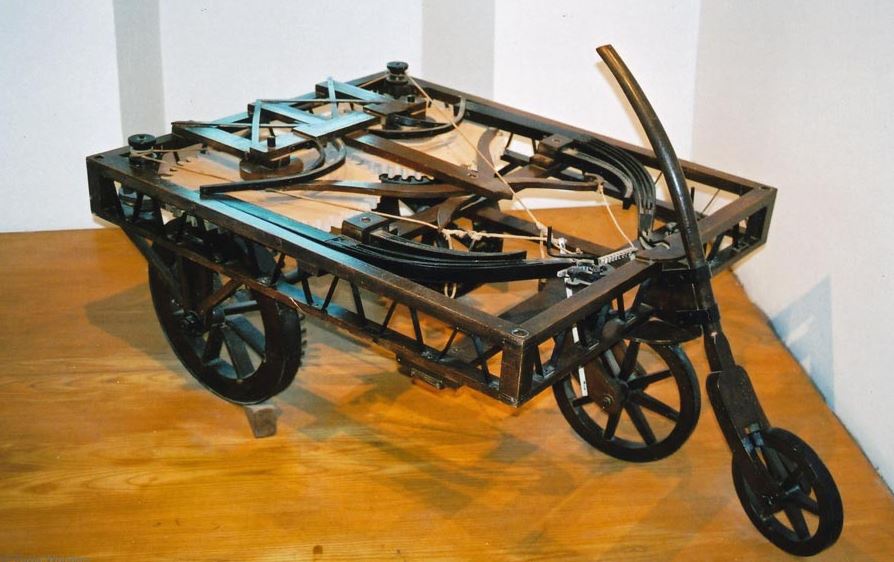 Coche de Leonardo Da Vinci.