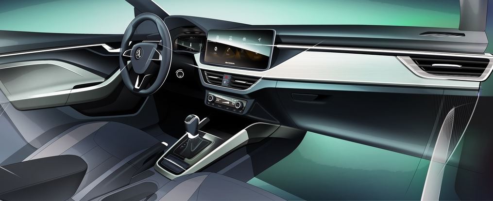 Interior del Skoda Vision RS.