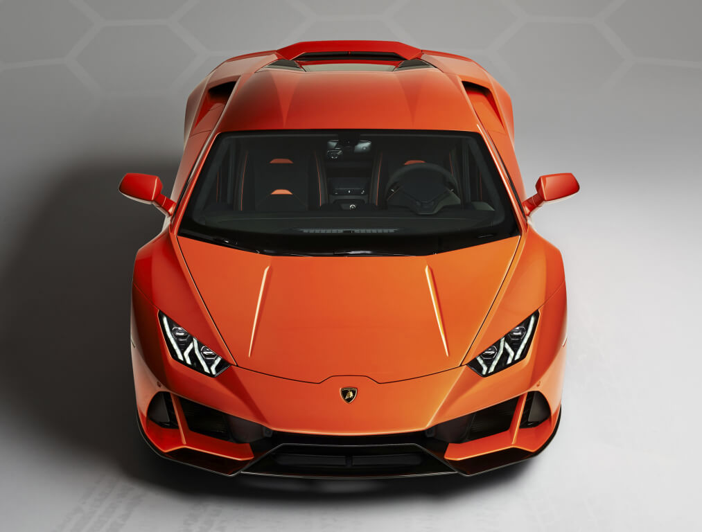 Lamborghini Huracan EVO: vista frontal.