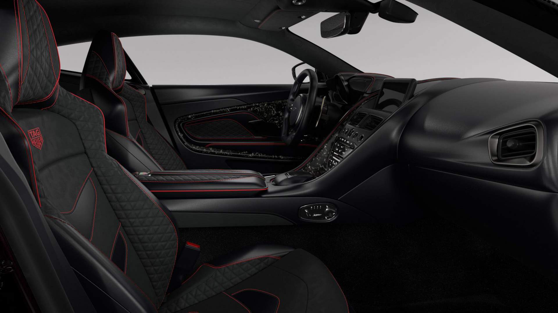 Interior del Aston Martin DBS Superleggera TAG Heuer.