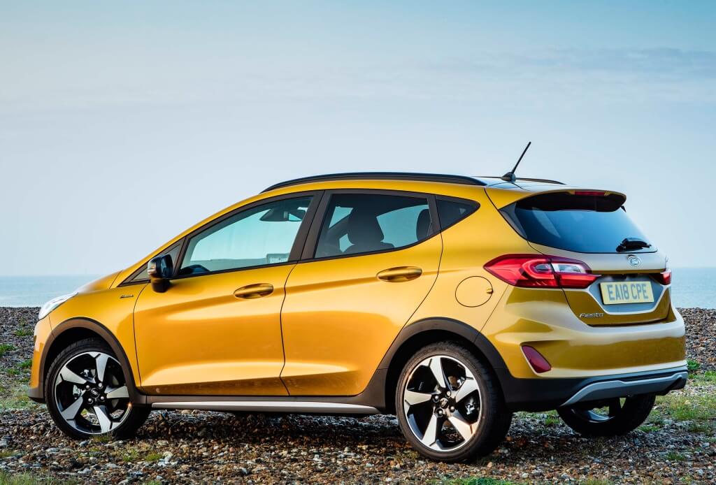 Vista posterior del Ford Fiesta Active.