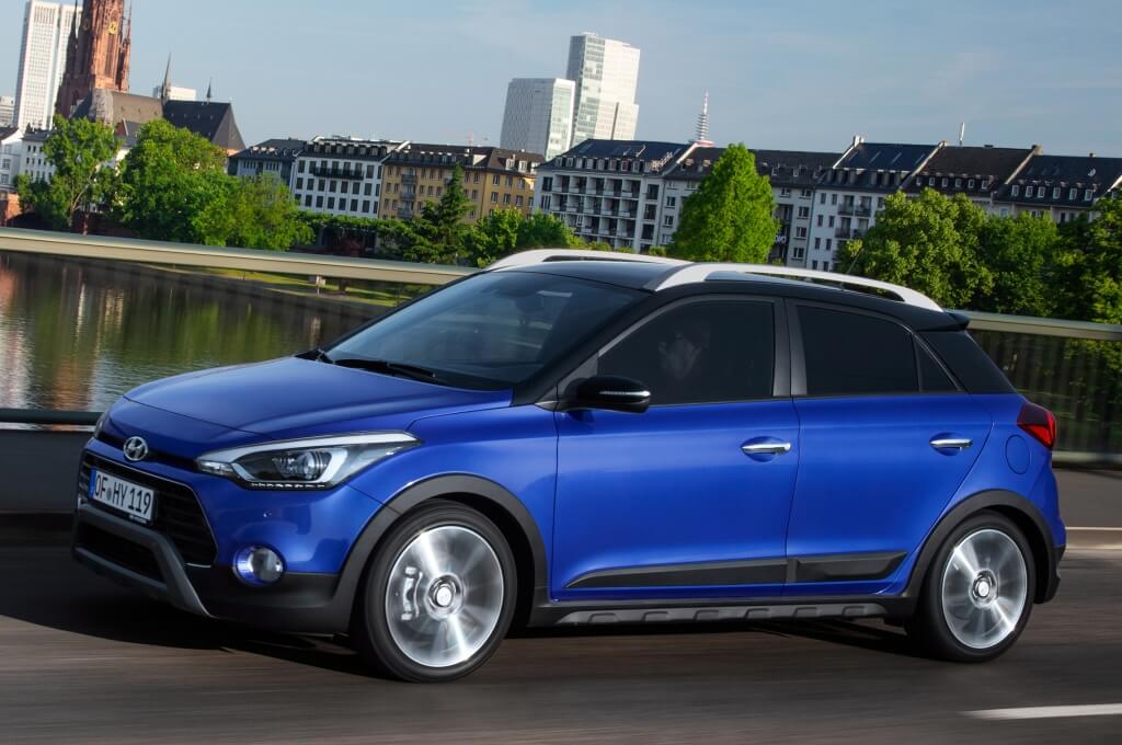 3/4 delantero del Hyundai i20 Active.