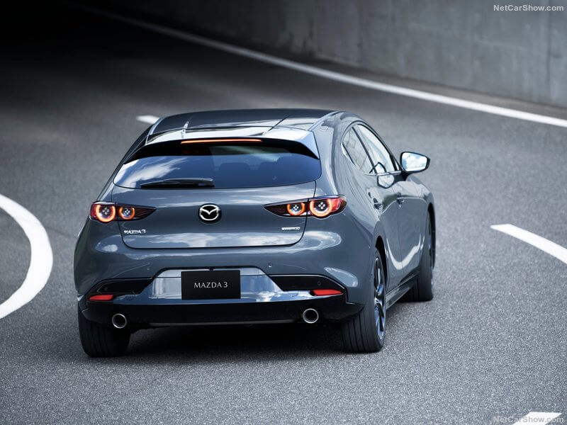 Trasera del nuevo Mazda 3.