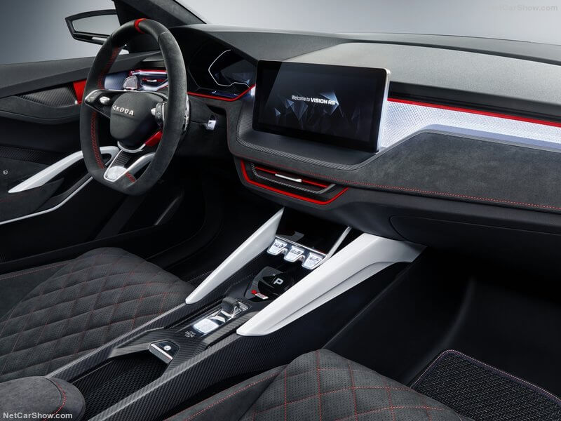 Interior del Skoda Vision RS Concept.