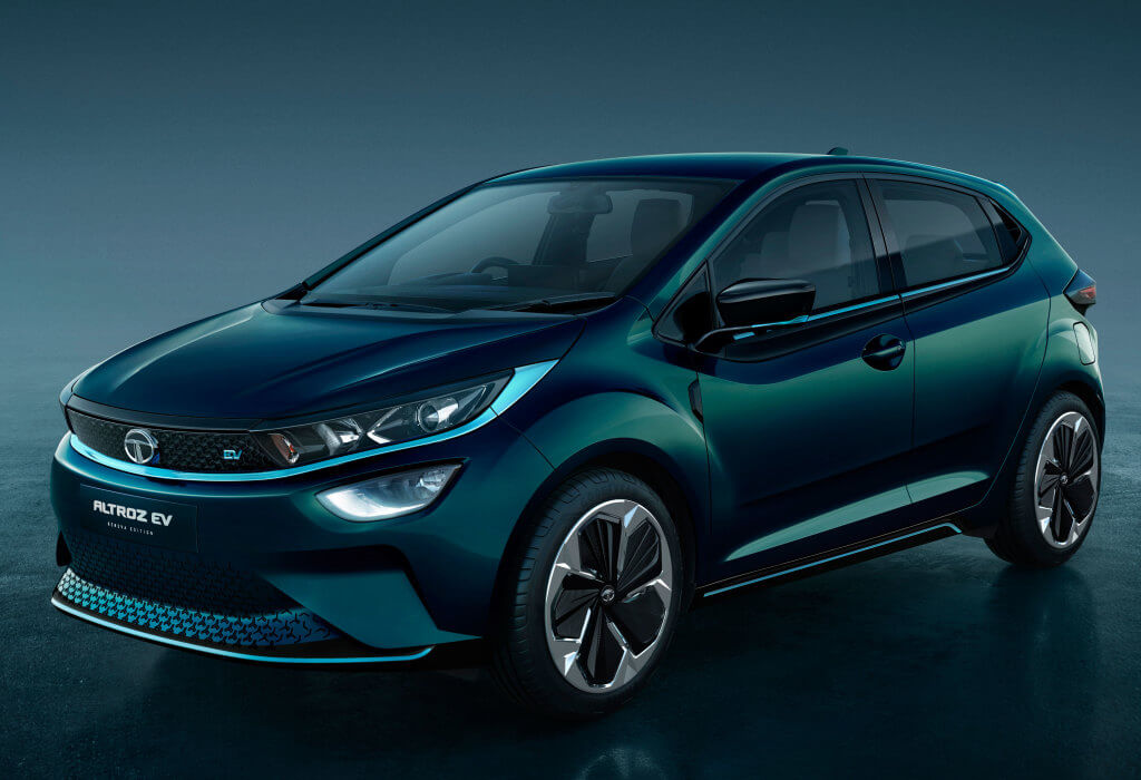 Tata Altroz EV: frontal.