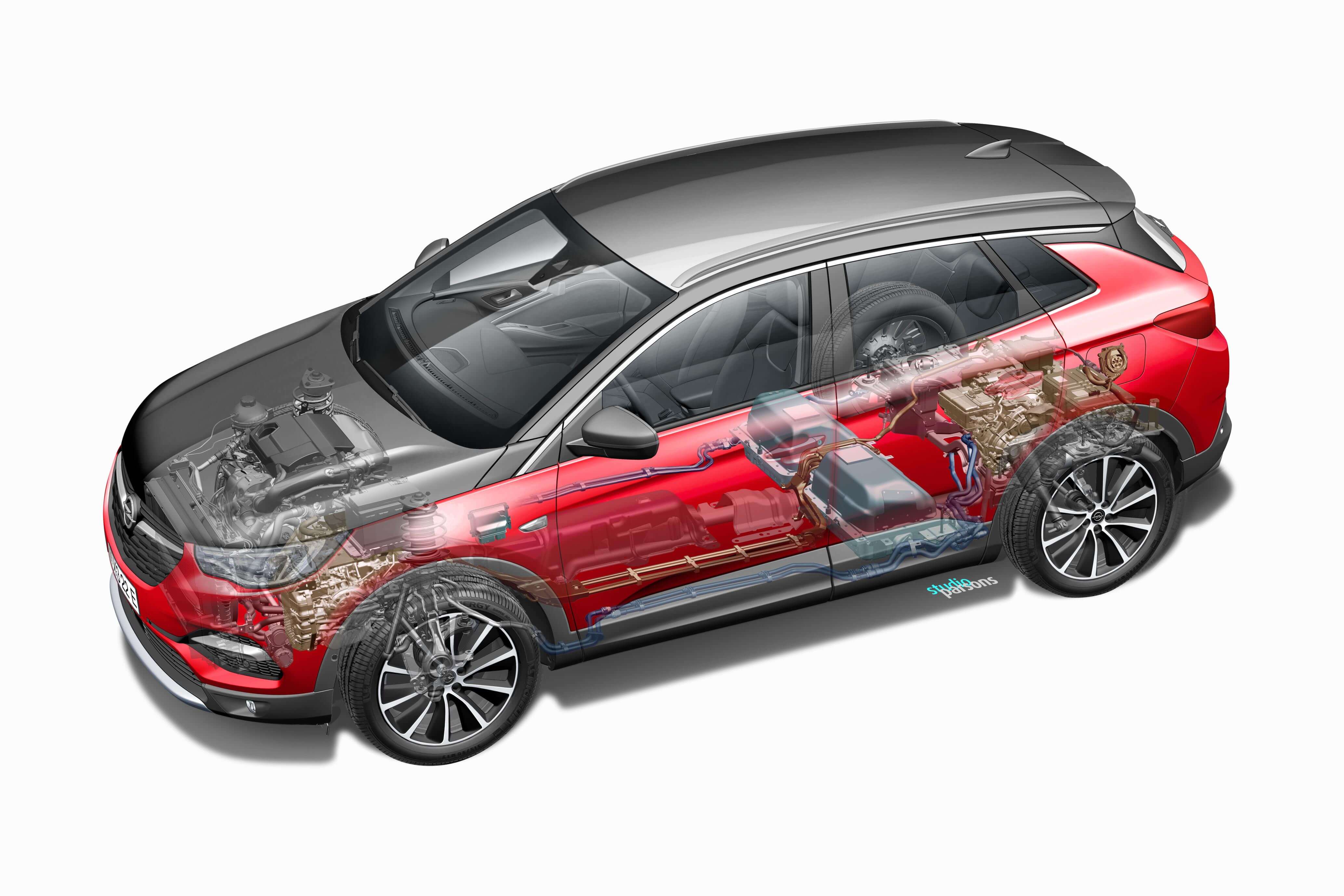 Opel Grandland X Hybrid4: diagrama
