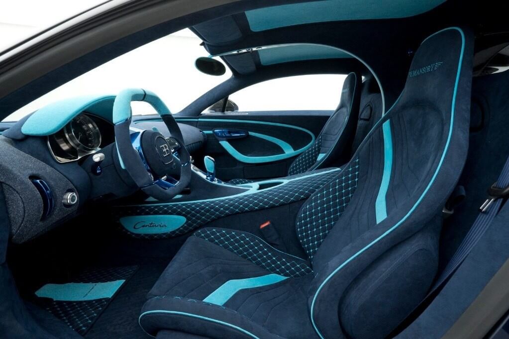 Interior del Bugatti Chiron Centuria de Mansory.