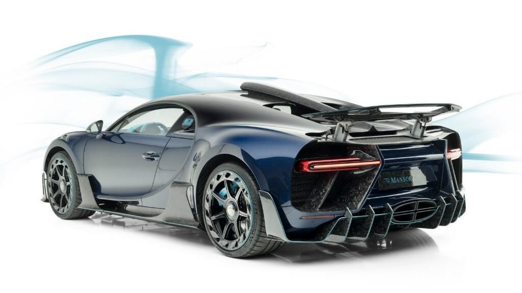 Trasera del Bugatti Chiron Centuria de Mansory