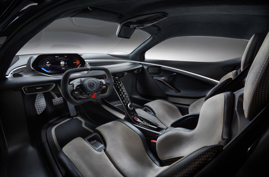 Lotus Evija: interior.