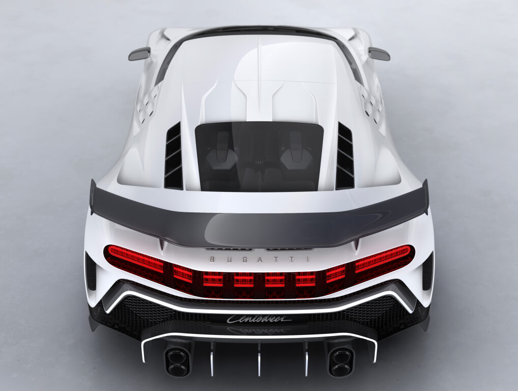 Bugatti Centodieci, alerón trasero.