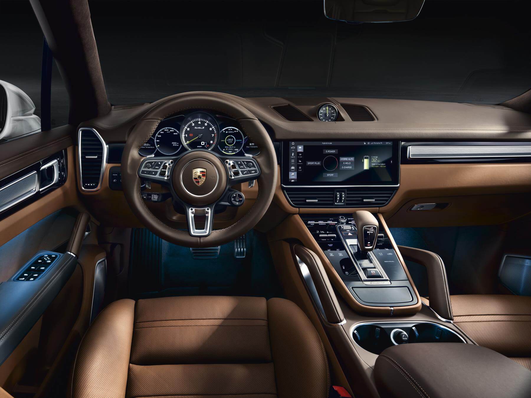 Interior del Porsche Cayenne Turbo S E-Hybrid