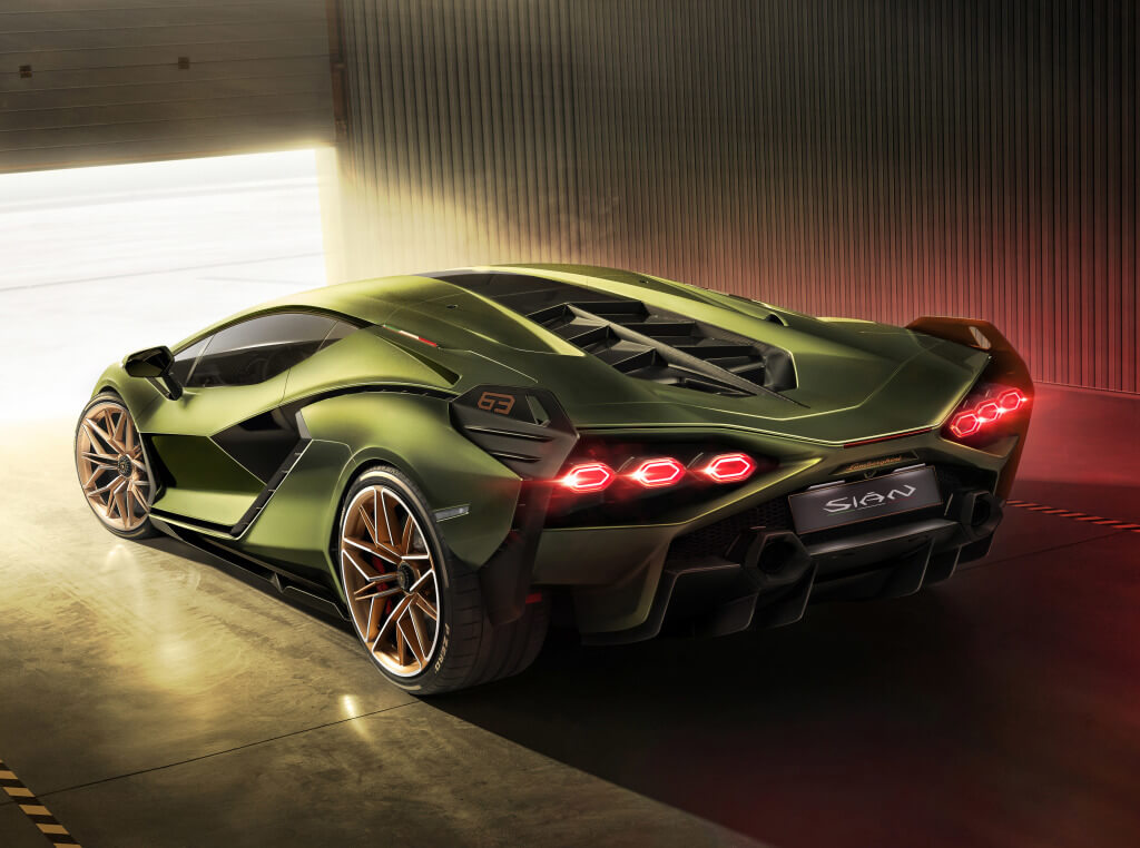 Lamborghini Sian: trasera.