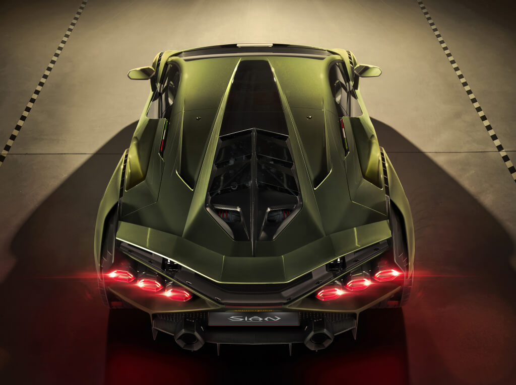 Lamborghini Sian: vista superior.
