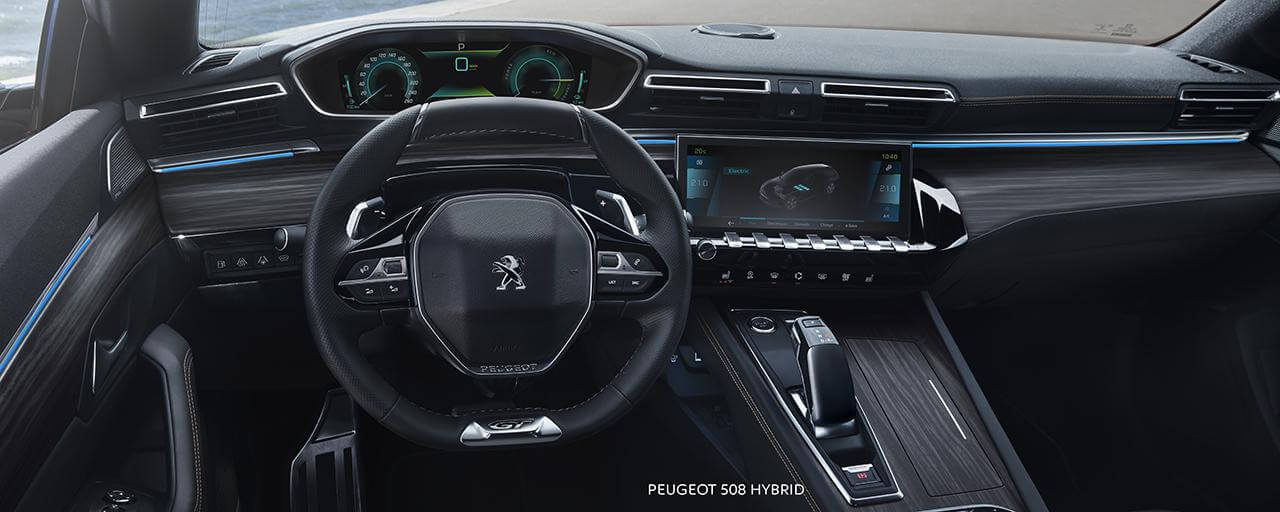 Interior del Peugeot 508 Hybrid