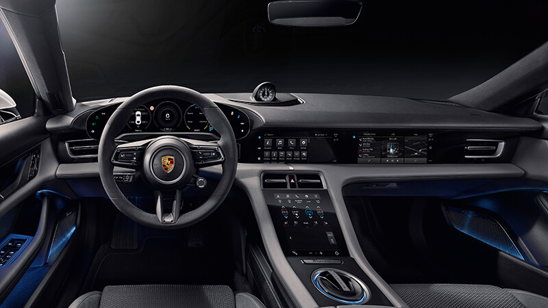 Interior del Porsche Taycan
