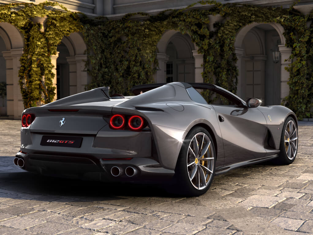 Trasera del Ferrari 812 GTS.