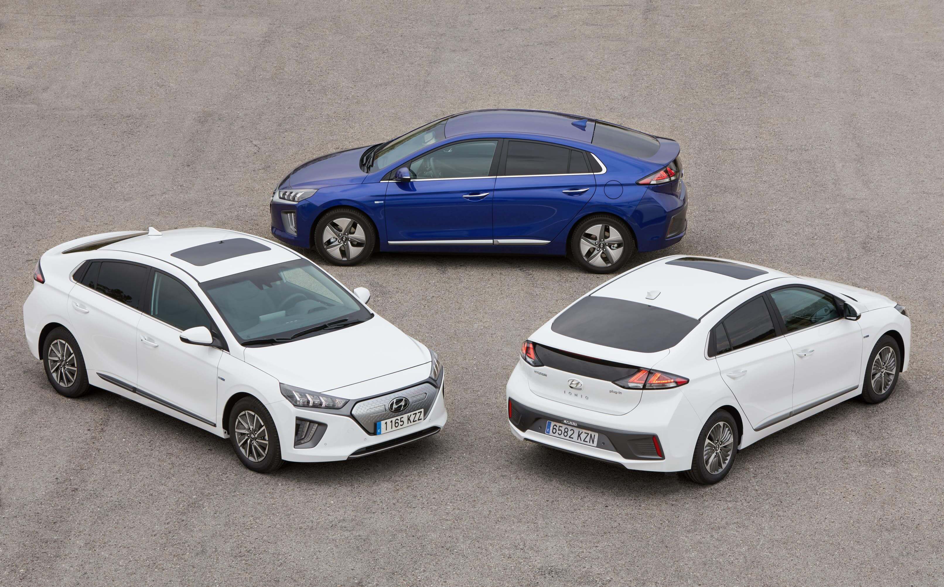 Frontal, trasera y lateral del Hyundai Ioniq Eléctrico