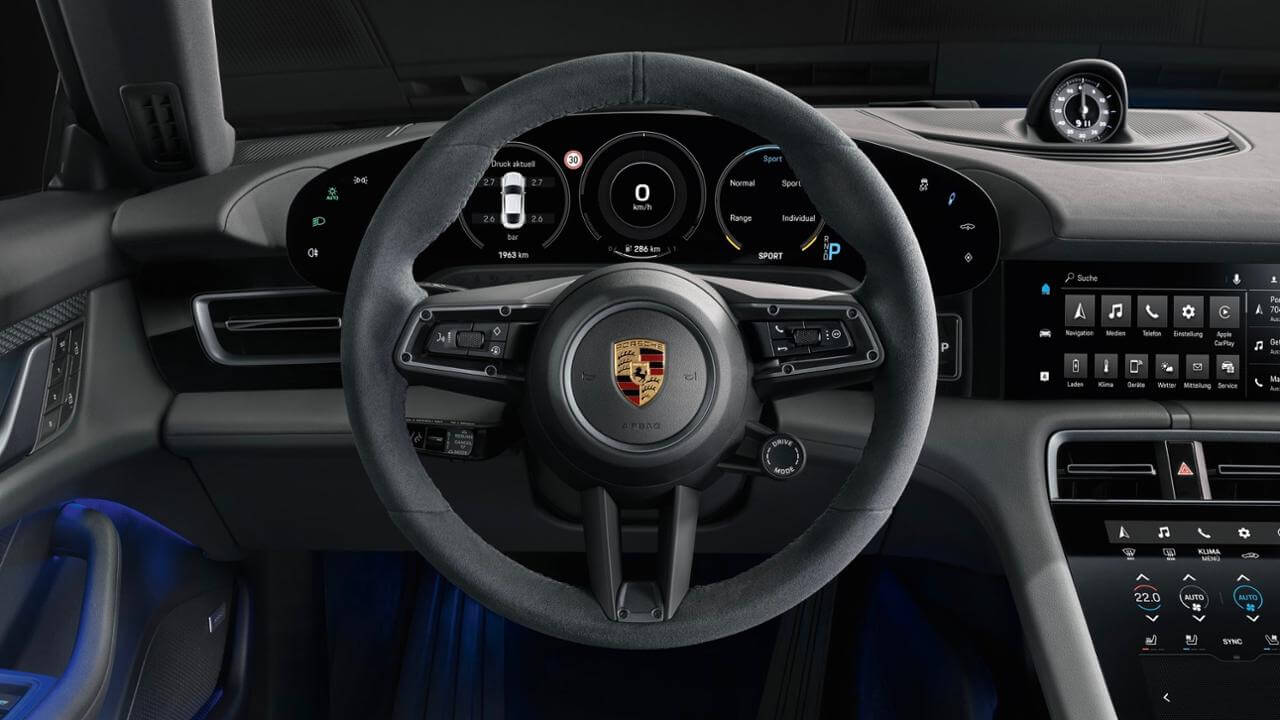 Interior del Porsche Taycan 4S