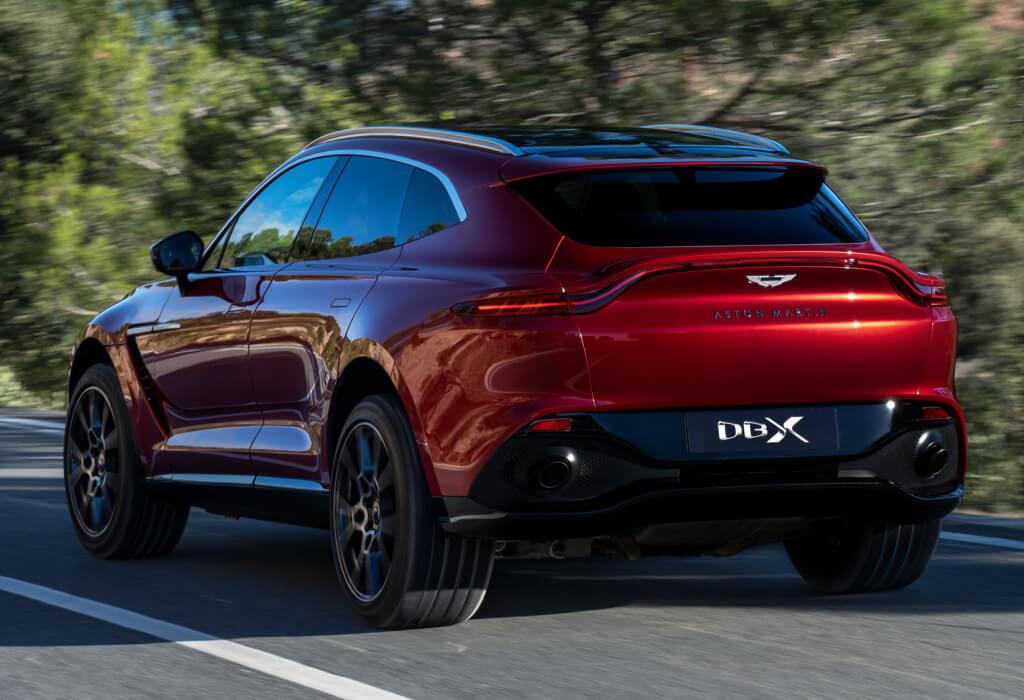 Aston Martin DBX, diseño trasero.