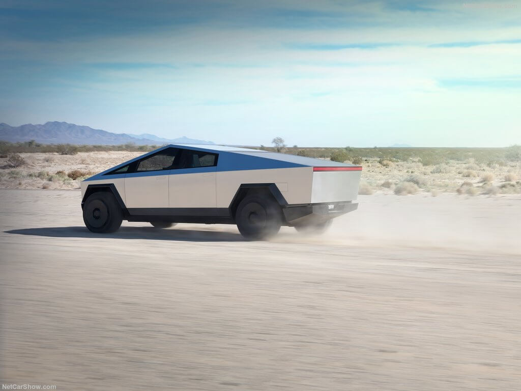 Trasera del Tesla Cybertruck.