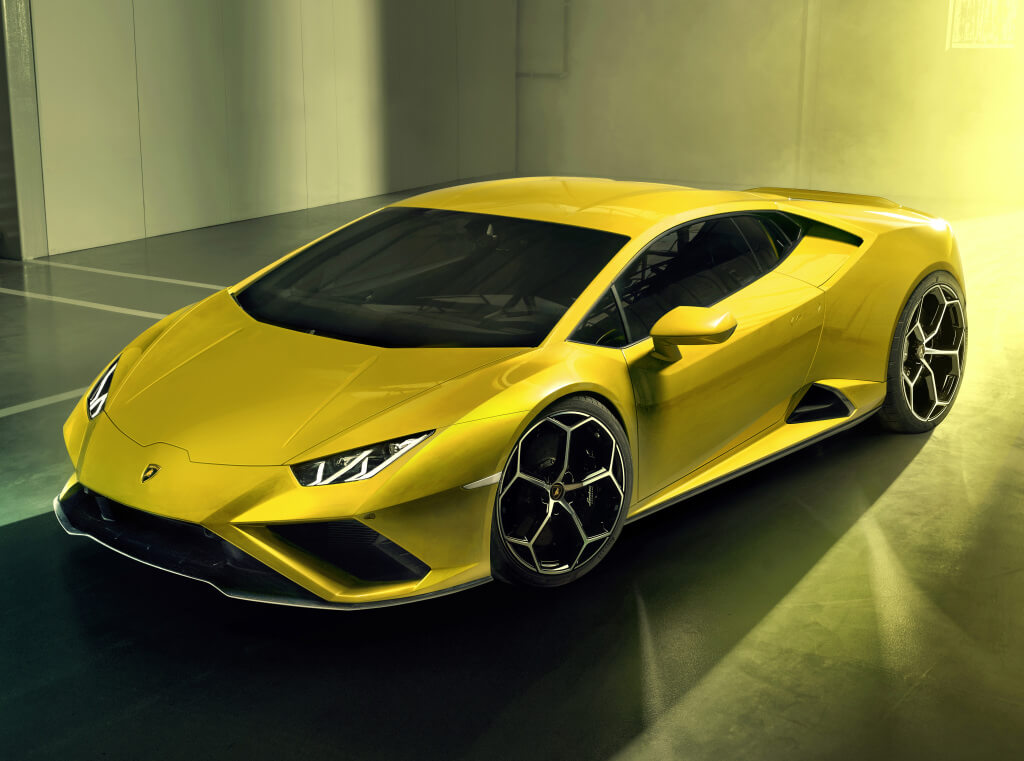 Diseño del Lamborghini Huracan Evo RWD.
