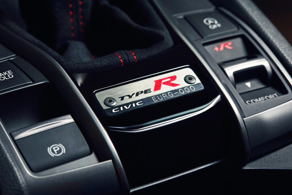 Honda Civic Type-R Limited Edition: placa identificativa.