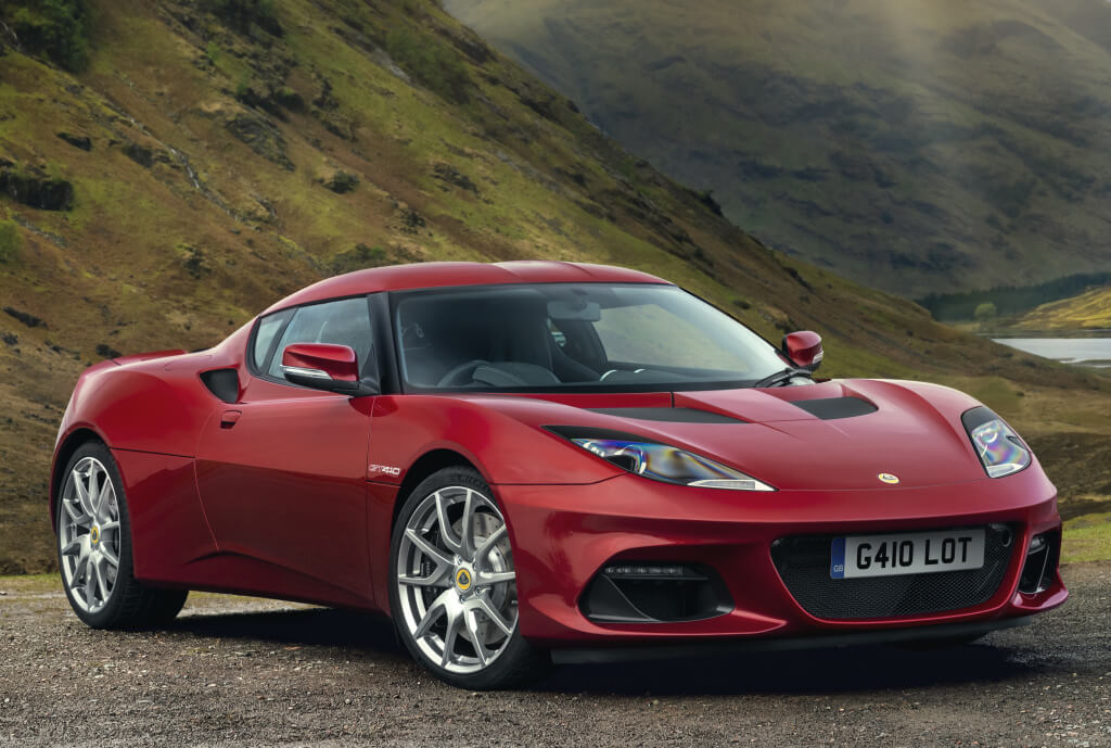 Lotus Evora GT410: frontal.
