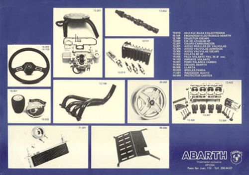 Kit Abarth: componentes.