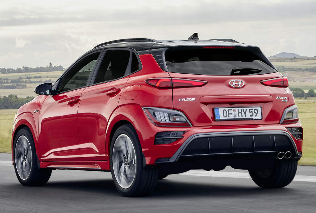 Hyundai Kona N-Line 2021: trasera.
