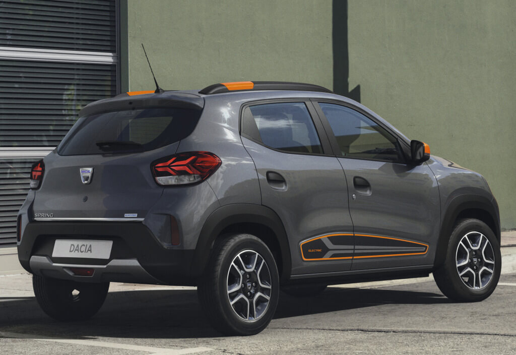 Dacia Spring: trasera.