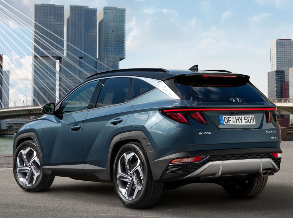 Hyundai Tucson 2021: trasera.